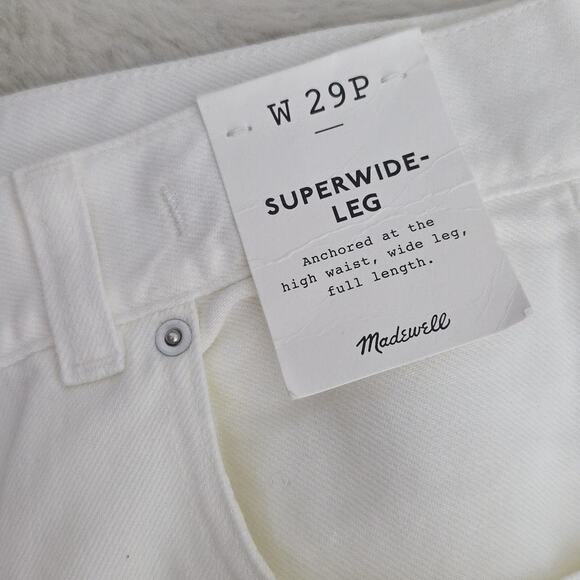 Madewell Petite Superwide-Leg Jeans Airy Denim 100% Cotton 90s Baggy 29P NWT - Picture 11 of 13